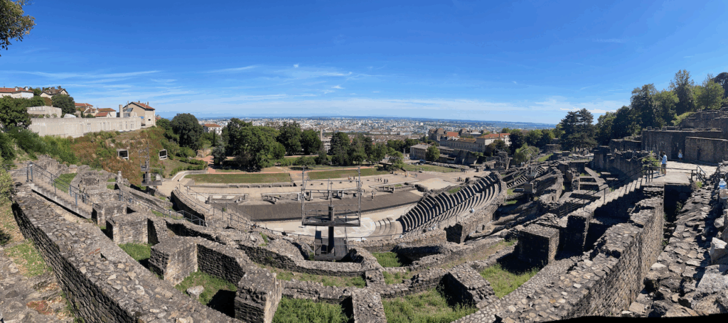 the ruins of an ancient theater