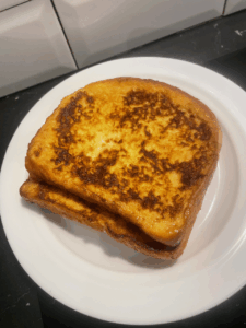 a stack of french toast