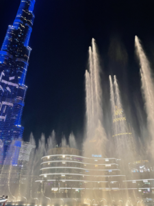 The Burj Khalifa fountain show